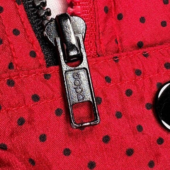 Red & Black wind jacket with polka dots full zip PS S… - Picture 7 of 9